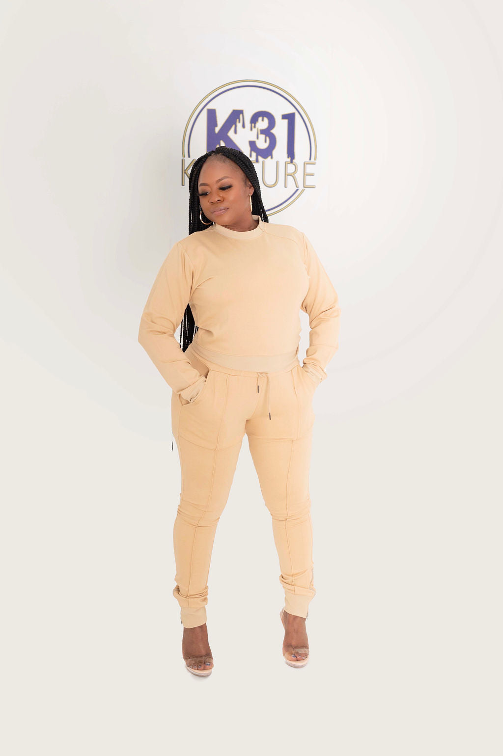 Round the Clock: Make a Statement with Our Round Neck Sweatsuit